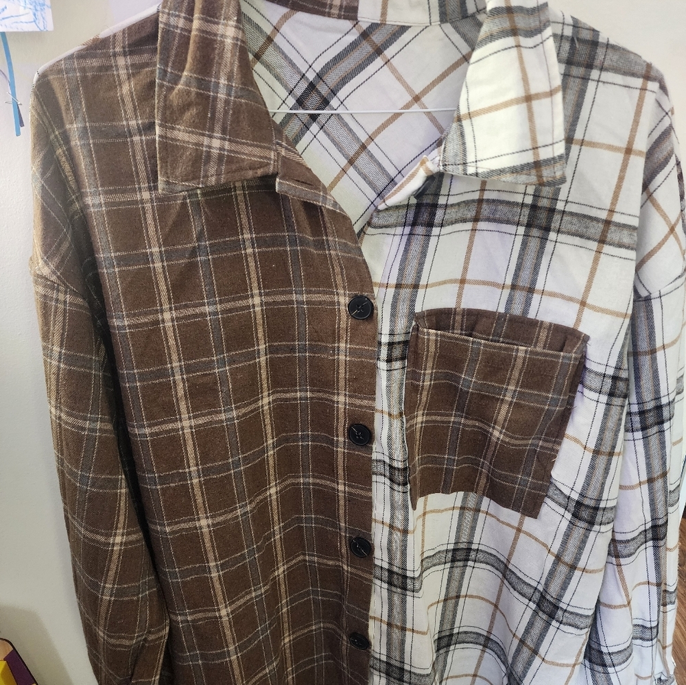 PLAID button up - Picture 2 of 5